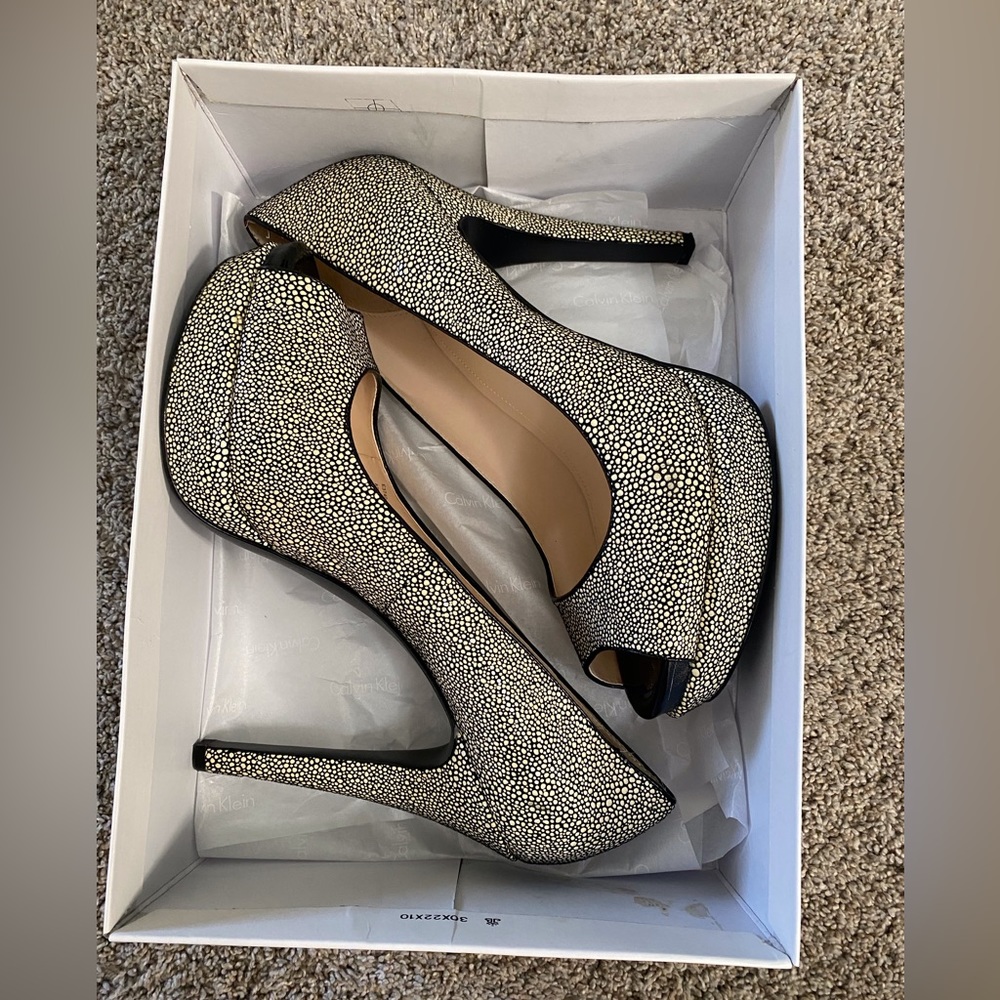 Calvin Klein Peep Toe Heels - Like New!